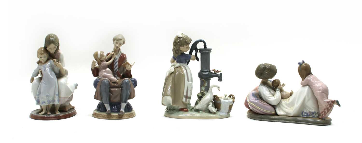 Lot 56 - A collection of Lladro porcelain figures