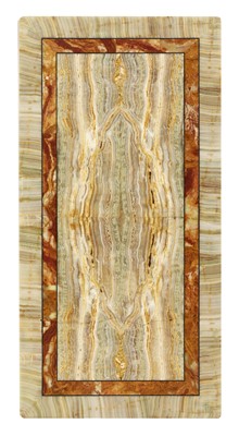 Lot 869 - A book-matched Algerian onyx tabletop