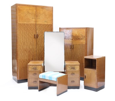 Lot 238 - A Heal and Son mahogany and satinwood bedroom suite