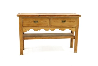 Lot 327 - A Victorian stripped pine dresser base