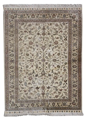 Lot 292 - A Persian wool and silk Tabriz rug