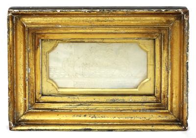 Lot 359 - A relief carved mother-of-pearl plaque