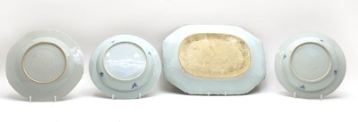 Lot 72 - Seven 19th century Chinese blue and white porcelain plates
