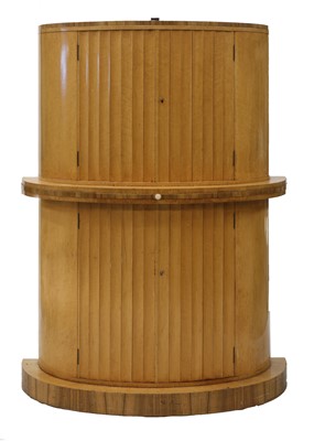 Lot 197 - An Art Deco walnut and bird's-eye maple cocktail cabinet