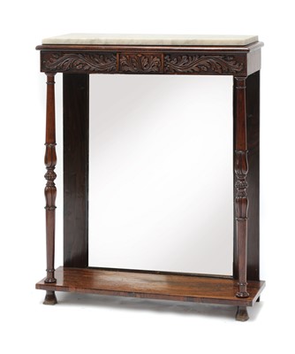 Lot 331 - A small rosewood console table