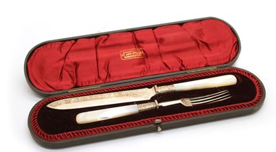 Lot 13 - Six various cased silver cutlery sets