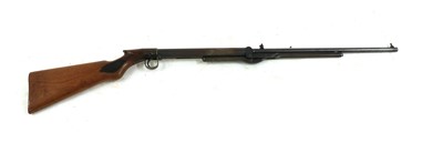 Lot 196 - An air rifle and a leather shot belt