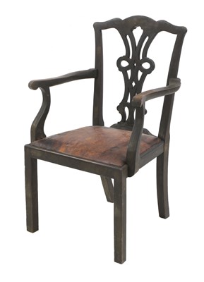 Lot 322 - A George III mahogany open armchair