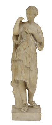 Lot 858 - A grand tour carved alabaster figure