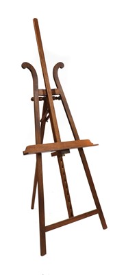 Lot 903 - A teak adjustable picture easel