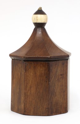 Lot 725 - A George III fruitwood tea caddy