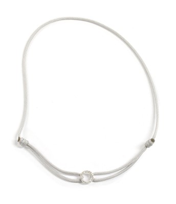 Lot 88 - A white gold diamond cordette bracelet