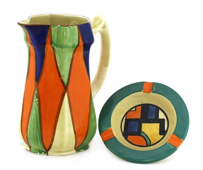 Lot 96 - A Clarice Cliff geometric water jug
