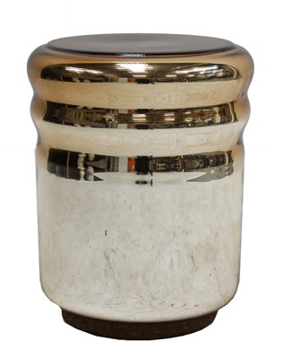 Lot 504 - A contemporary glass 'Wave' stool/table