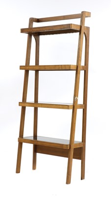 Lot 410 - A set of contemporary walnut tapering shelves