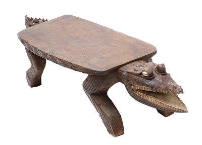 Lot 512 - AN AFRICAN TRIBAL HARDWOOD STOOL