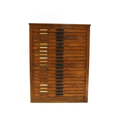 Lot 272 - An early 20th century industrial letterpress chest