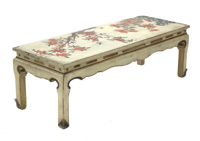 Lot 18 - A lacquered and painted Chinese-style low table