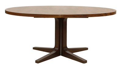 Lot 493 - A Danish Dyrlund rosewood extending dining table