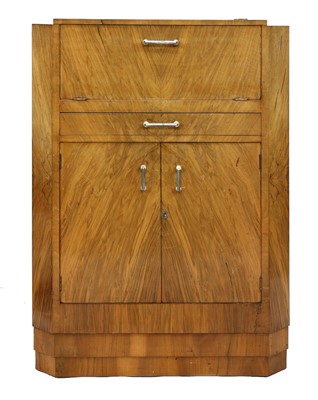 Lot 248 - An Art Deco burr walnut drinks cabinet