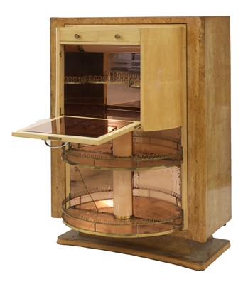 Lot 192 - An Art Deco maple cocktail cabinet