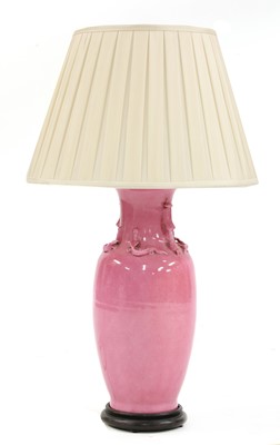 Lot 272 - A Chinese Canton export-style table lamp