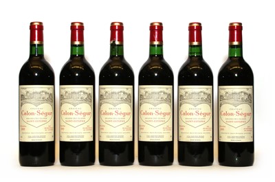 Lot 92 - Chateau Calon Segur, 3eme Cru Classe, St Estephe, 1995, six bottles