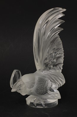 Lot 149 - A Lalique 'Coq Nain' glass car mascot