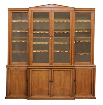 Lot 358 - A Victorian rosewood breakfront bookcase