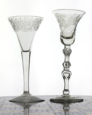Lot 883 - A Newcastle light baluster drinking glass