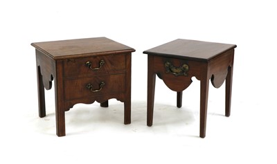 Lot 302 - Two Georgian mahogany commodes