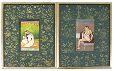 Lot 443 - INDIAN EROTIC GOUACHES
