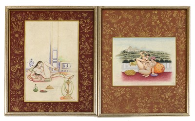 Lot 444 - INDIAN EROTIC GOUACHES