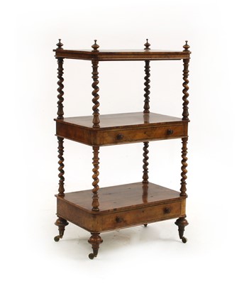 Lot 295 - A 19th century walnut whatnot