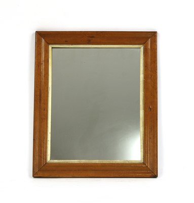 Lot 314 - A birds eye maple framed wall mirror