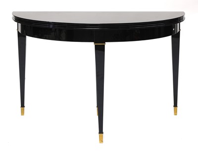 Lot 204 - An Italian black fold-over table