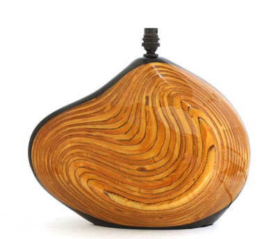 Lot 343 - A carved and lacquered table lamp