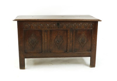 Lot 286 - An 18th century oak coffer