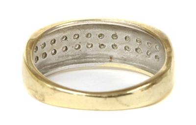 Lot 51 - A 9ct gold two row diamond ring