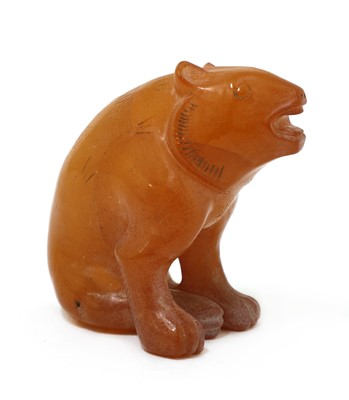 Lot 343 - A Chinese amber carving