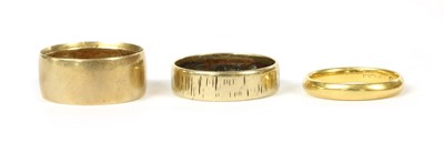 Lot 97 - Three gold wedding rings