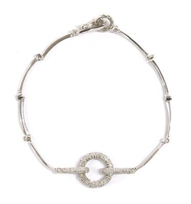 Lot 74 - An 18ct white gold diamond set bracelet