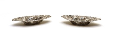Lot 44 - A pair of silver oval dishes