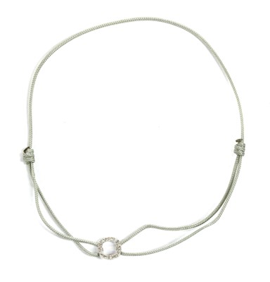Lot 82 - A white gold diamond cordette bracelet