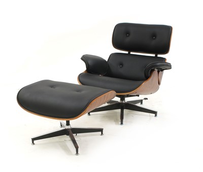 Lot 239 - A modern lounger and ottoman