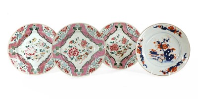 Lot 138A - Three Chinese famille rose plates