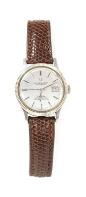Lot 470 - A ladies' stainless steel Omega 'Constellation' automatic strap watch