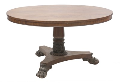 Lot 116 - A late Regency mahogany pedestal table