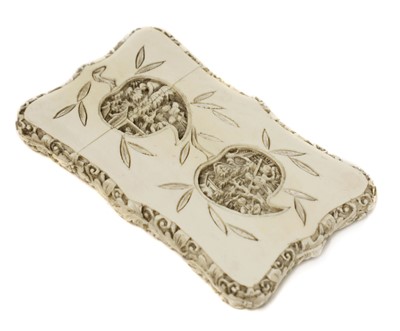 Lot 146 - A Chinese ivory card case
