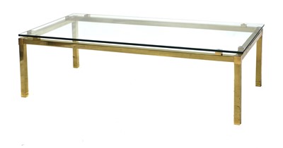 Lot 609 - An Italian brass coffee table